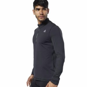 Bluza Męskie Reebok One Series Running Thermowarm Czarne PL 13IKJUZ